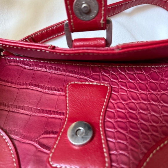 Tommy Hilfiger red crocodile mini hobo handbag - Picture 4 of 6